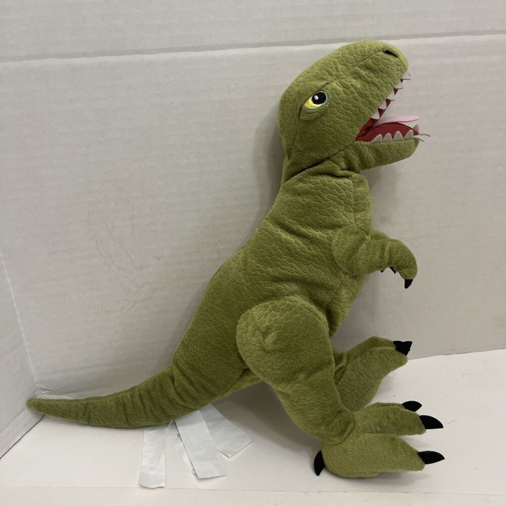 Ikea Tyrannosaurus Rex Plush Green Stuffed Animal 14" T-rex Jattelik Dinosaur